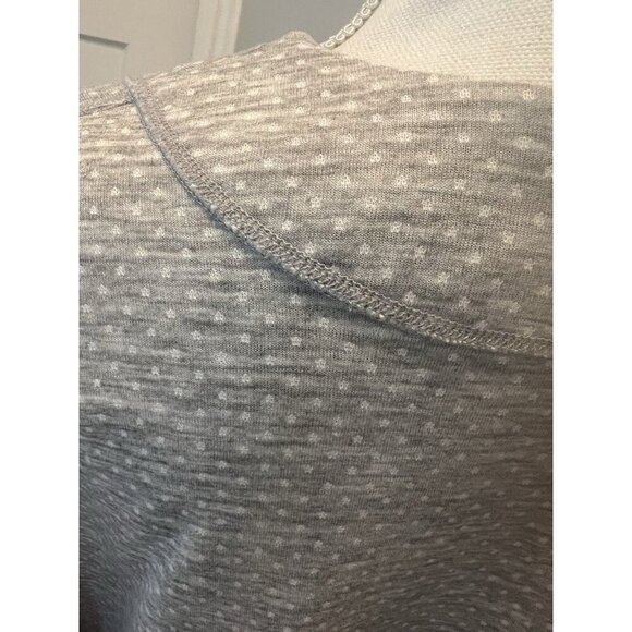 Cabi ATC Reversible Cape Poncho Jacket M L 5846 Gray Polka Dot White Stripe - Picture 8 of 9
